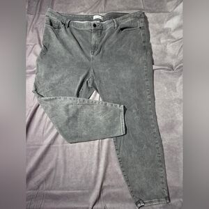 Lane Bryant Jeans Wms Sz 26/28P Mid Rise Straight Signature Fit Flex Waist Gray